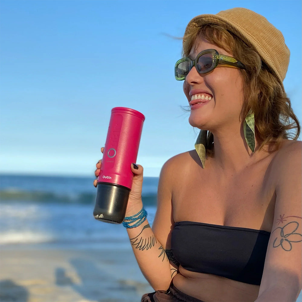 Portable Espresso Machine (Fuchsia Pink)
