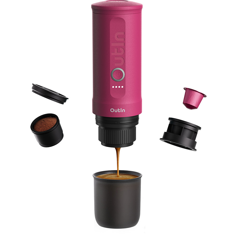 Portable Espresso Machine (Fuchsia Pink)