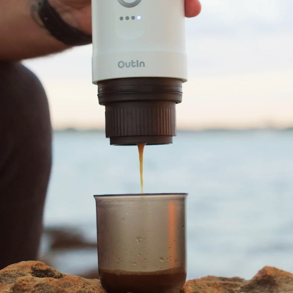 Portable Espresso Machine (Pearl White)